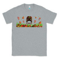 Heather Grey christmas mama messy bun Classic Tee - Jasminsmagicworld