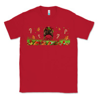 Red christmas mama messy bun Classic Tee - Jasminsmagicworld