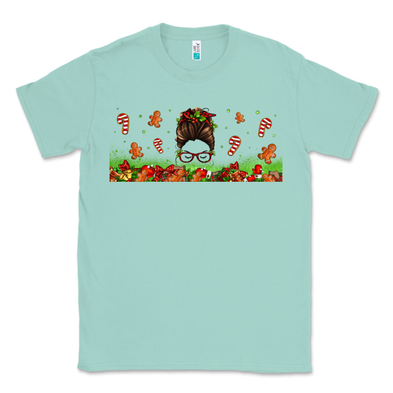 Christmas Mama Messy Bun Classic Tee by Jasminsmagicworld | Teevron