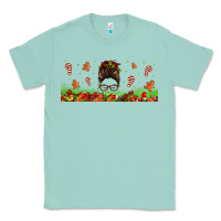 Seafoam christmas mama messy bun Classic Tee - Jasminsmagicworld
