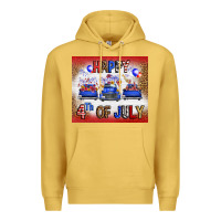 Antique Gold Western Happy Fourth Of July Premium Hoodie - FaDigitalArtStudio
