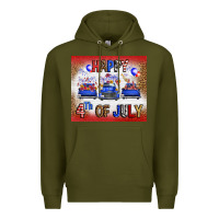 Army Green Western Happy Fourth Of July Premium Hoodie - FaDigitalArtStudio