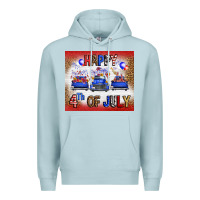 Blue Mist Western Happy Fourth Of July Premium Hoodie - FaDigitalArtStudio