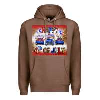 Chestnut Western Happy Fourth Of July Premium Hoodie - FaDigitalArtStudio