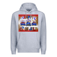 Heather Grey Western Happy Fourth Of July Premium Hoodie - FaDigitalArtStudio