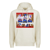 Oatmeal Heather Western Happy Fourth Of July Premium Hoodie - FaDigitalArtStudio