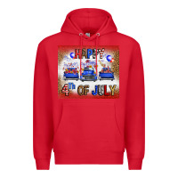 Red Western Happy Fourth Of July Premium Hoodie - FaDigitalArtStudio
