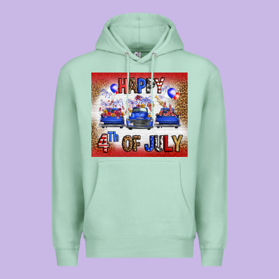 Western Happy Fourth Of July Premium Hoodie Designed By Fadigitalartstudio