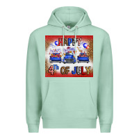 Seafoam Western Happy Fourth Of July Premium Hoodie - FaDigitalArtStudio