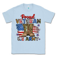 Dusty Blue proud veteran u.s army Classic Tee - RanaPortraitStore