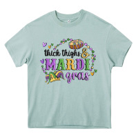 Arona thick thighs mardi gras Heavy Core Tee - MaliasSmallBusiness