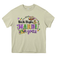 Mossy thick thighs mardi gras Heavy Core Tee - MaliasSmallBusiness
