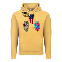 Vintage Mustard Im in a Fishing State of Mind Illinois Vintage Hoodie - Bettercallsaul