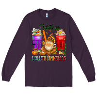 Plum hallothanksmas teacher Long Sleeve Tee - texasbilliewilder
