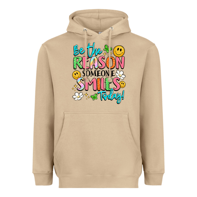 Be The Reason Someone Smiles Today Heavyweight Hoodie by LillyAllenDesigns | Teevron