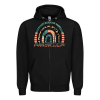 Black America rainbow Zipper Hoodie - FaDigitalArtStudio