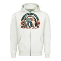 America Rainbow Zipper Hoodie | Teevron