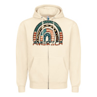 Sandshell America rainbow Zipper Hoodie - FaDigitalArtStudio