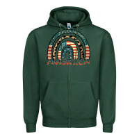 Sports Green America rainbow Zipper Hoodie - FaDigitalArtStudio