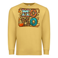 Antique Gold Fall Autumn Leopard Momo Premium Sweatshirt - LillyAllenDesigns