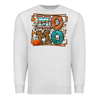 Oatmeal Heather Fall Autumn Leopard Momo Premium Sweatshirt - LillyAllenDesigns