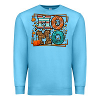 Ocean Blue Fall Autumn Leopard Momo Premium Sweatshirt - LillyAllenDesigns