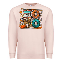 Pale Pink Fall Autumn Leopard Momo Premium Sweatshirt - LillyAllenDesigns