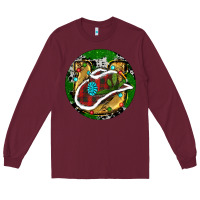 Burgundy Cowboy Christmas Long Sleeve Tee - RanaPortraitStore