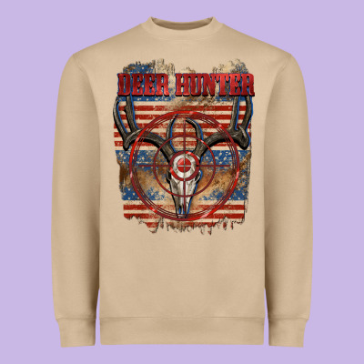 Deer Hunter Heavyweight Sweatshirt Designed By Cowgirlartshop