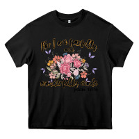 Black for i am fearfully and wonderfully made Heavy Core Tee - MaliasSmallBusiness