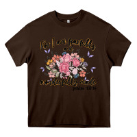 Chocolate Brown for i am fearfully and wonderfully made Heavy Core Tee - MaliasSmallBusiness