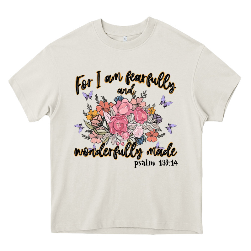 For I Am Fearfully And Wonderfully Made Heavy Core Tee by MaliasSmallBusiness | Teevron