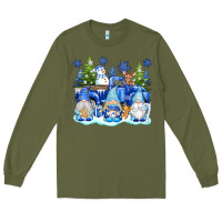 Army Green snow gnome truck Long Sleeve Tee - texasbilliewilder
