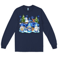 Navy snow gnome truck Long Sleeve Tee - texasbilliewilder