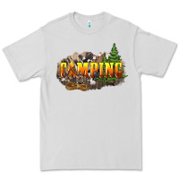 Dove Grey camping Premium Tee - NancyCooperArtShop
