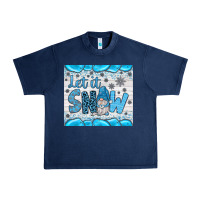 Navy let it snow Urban Heavy Tee - JahusDesignShop