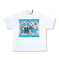 White let it snow Urban Heavy Tee - JahusDesignShop