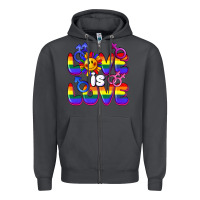 Smoke Love is love Zipper Hoodie - FaDigitalArtStudio