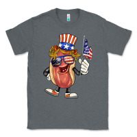 Charcoal Heather 4th of july hot dog Classic Tee - BarkalooDesign