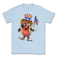 Dusty Blue 4th of july hot dog Classic Tee - BarkalooDesign