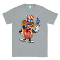 Heather Grey 4th of july hot dog Classic Tee - BarkalooDesign