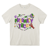 Cream pharmacy tech Heavy Core Tee - MaliasSmallBusiness