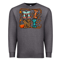 Charcoal Heather Fall Autumn Leopard Mini Premium Sweatshirt - LillyAllenDesigns