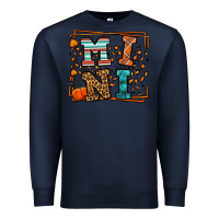 Navy Fall Autumn Leopard Mini Premium Sweatshirt - LillyAllenDesigns