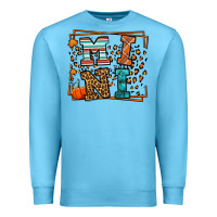 Ocean Blue Fall Autumn Leopard Mini Premium Sweatshirt - LillyAllenDesigns