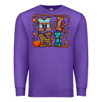 Purple Fall Autumn Leopard Mini Premium Sweatshirt - LillyAllenDesigns
