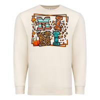 Sandshell Fall Autumn Leopard Mini Premium Sweatshirt - LillyAllenDesigns