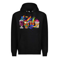 Black lgbt coffee cups Premium Hoodie - FaDigitalArtStudio