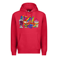 Cardinal lgbt coffee cups Premium Hoodie - FaDigitalArtStudio