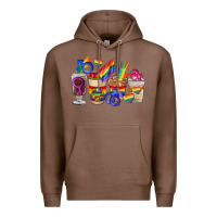 Chestnut lgbt coffee cups Premium Hoodie - FaDigitalArtStudio